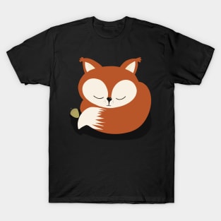 Sleeping Little Fox sticker T-Shirt